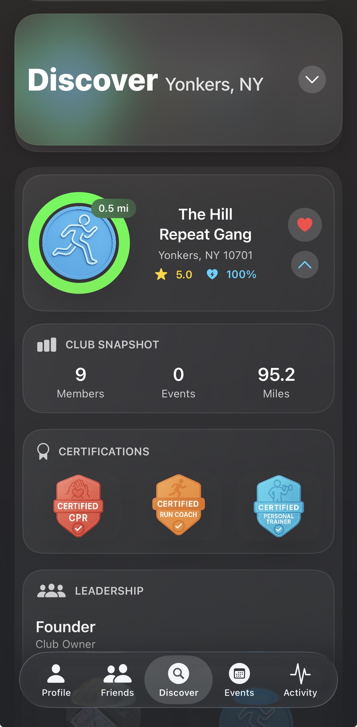 STRYDLY run club profile